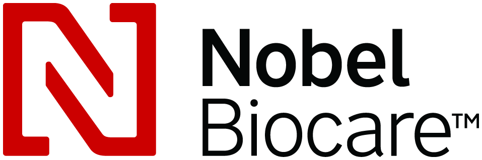Nobel Biocare logo: red square beside black wordmark reading 'Nobel Biocare'.